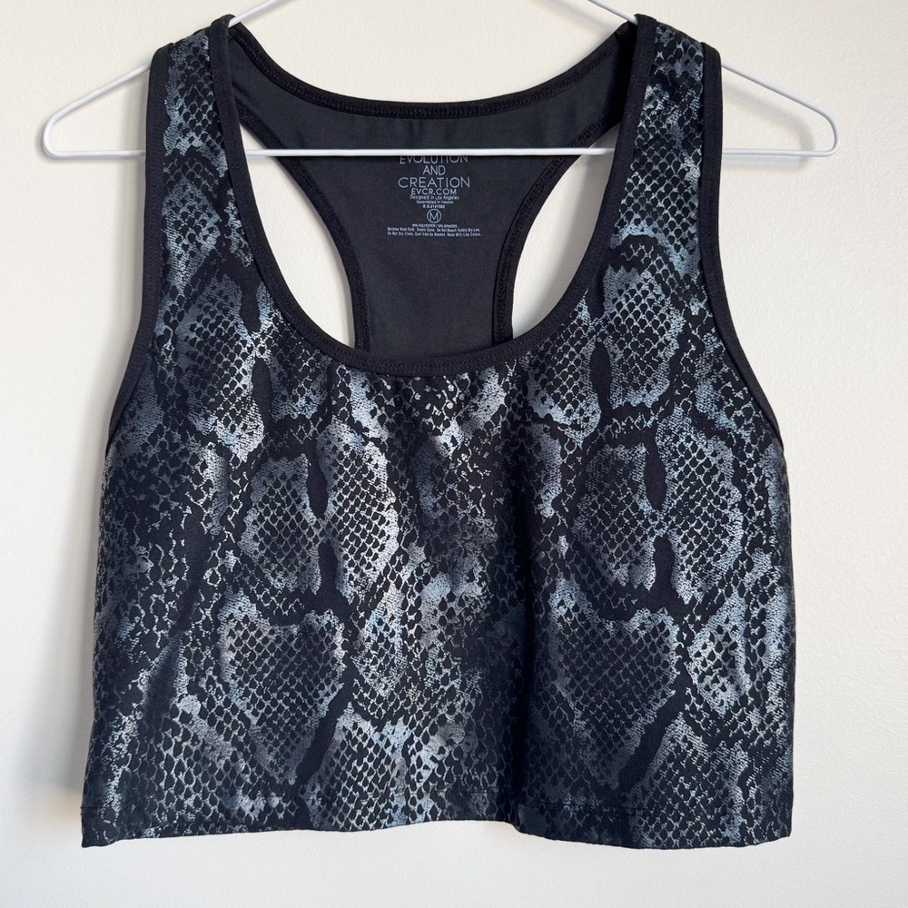 EVOLUTION AND CREATION | Kendall Metallic Snake Print Tank